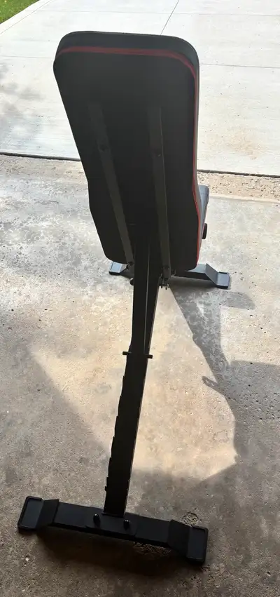 Adjustable weight bench almost new, very little use. Multiple positions to set, supports up 700 lbs....