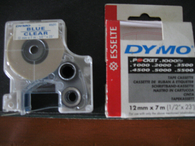 Dymo Esselte 12mm x 7mm Blue on clear-never used + more-$5 lot in Other Business & Industrial in City of Halifax