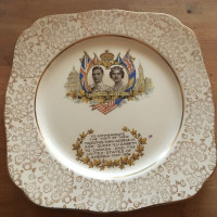 1939 Royal Visit To Canada plate-king George VI &Queen Elizabeth