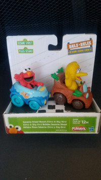 Rare Sesame Street car racers Elmo Big Bird Playskool Hasbro Toy