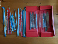 Lot of knitting needles with case