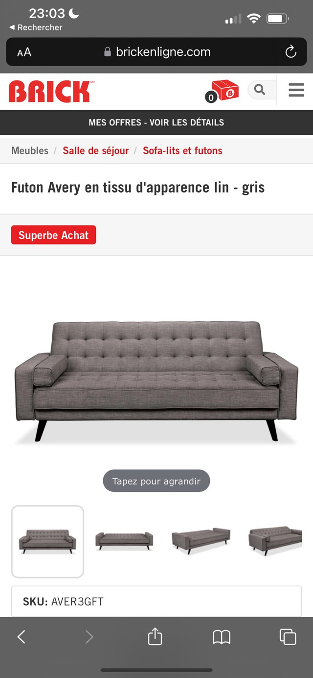 Lit sofa / futon dans Sofas et futons  à Ville de Montréal