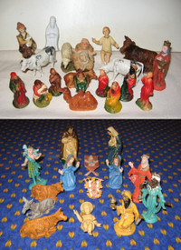 NATIVITY  CHRISTMAS  FIGURES from the 1950's to the 1970's.