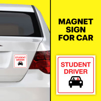 Student Driver - Magnet Car Sign - EDMONTON