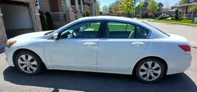 2009 Honda Accord EX-L, white with tan leather interior. One owner. Lady driven since new (a non-smo...