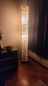 Tall Dim Floor Lamp With Side Decal