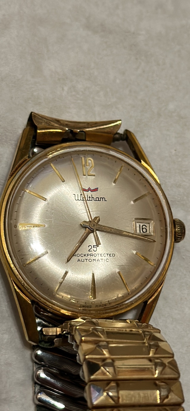 Vintage Mens Waltham 25 Automatic Watch Jewellery & Watches