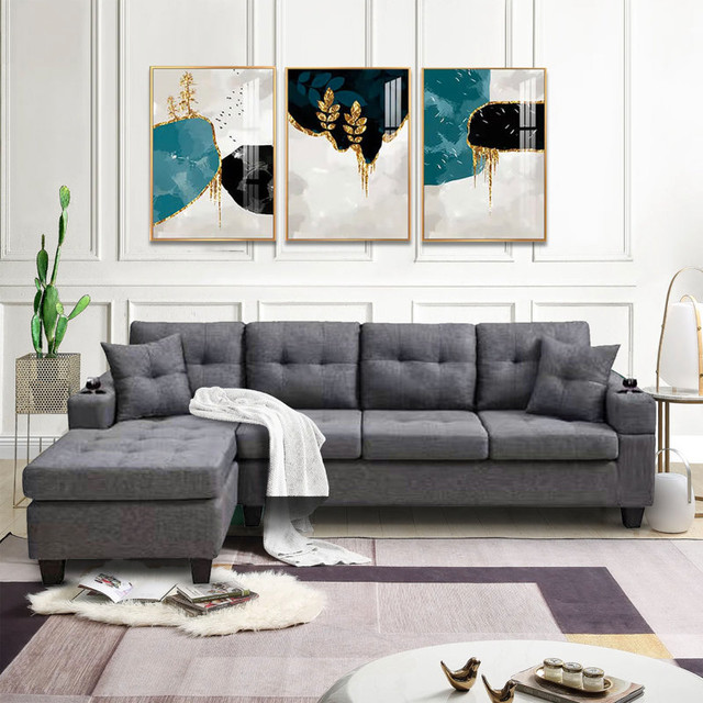 Most Selling Top Elegant Style Four-Seater Sectional Sofa Sale in Couches & Futons in Oshawa / Durham Region - Image 3