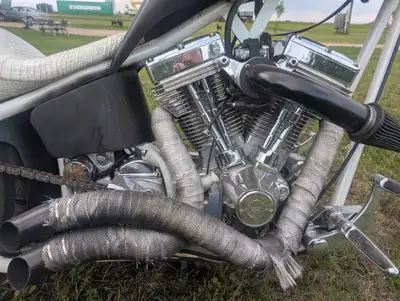 Hard tail chopper for sale, roughly 5000 km on it, has a 113 Ultima Evo with a 5 speed Ultima transm...