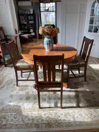 Mission Oak Dining Table 