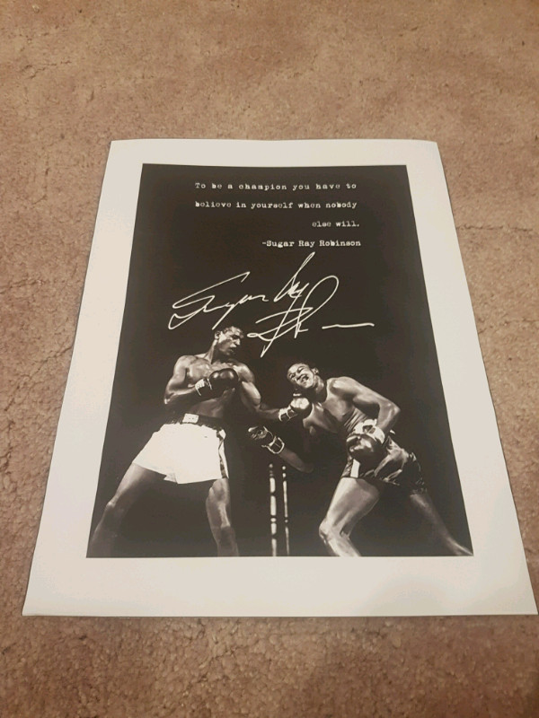 SUGAR RAY ROBINSON 11X14 INCH MOTIVATIONAL BOXING POSTER  in Arts & Collectibles in Mississauga / Peel Region