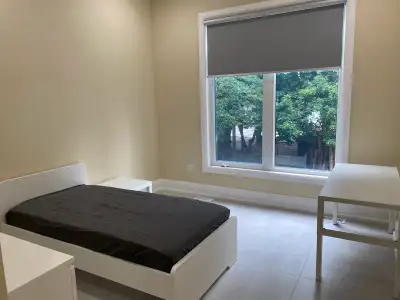 New furnished bedroom with private bathroom Near North York Center subway Brand new bedroom with ens...