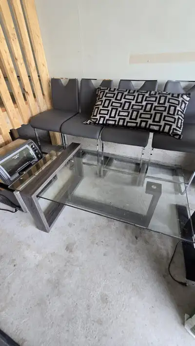 Coffee Table (Glass and Wood), View more