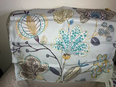 Floral Print Upholstery Fabric Remnant-69 x 62 cm, View more