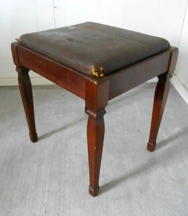 Banc de Piano Victorien Pivotant Antique in Pianos & Keyboards in Sherbrooke - Image 11