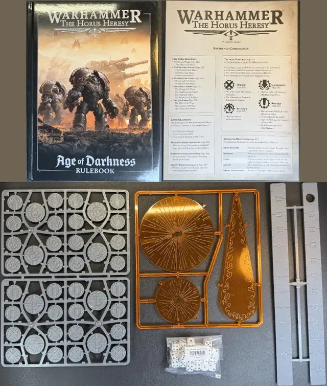 Horus Heresy 3 Saturnine Rulebook, Templates Dice Markers &more64578849685378123