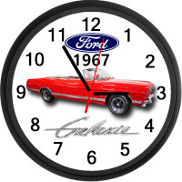 1967 Ford Galaxie Convertible (Red) Custom Wall Clock - New