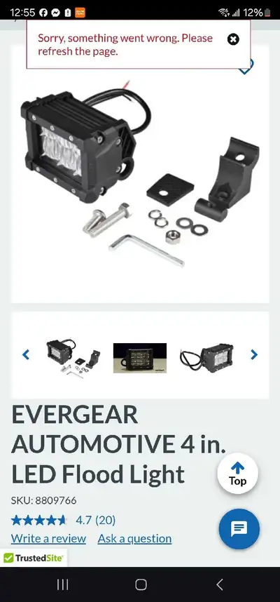 EVERGEAR AUTOMOTIVE 4 in. LED Flood Light, View more