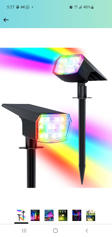 Solar Spot Lights Outdoor, IP65 waterproof multicolor, 6 pack in Outdoor Lighting in City of Toronto