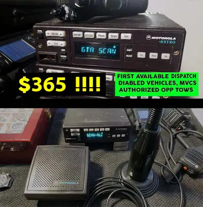 MOTOROLA SCANNER IN-TRUCK (ASTRO all-in-one) FOR TOW TRUCK FULLY UPDATED with latest & newest OPP Di...
