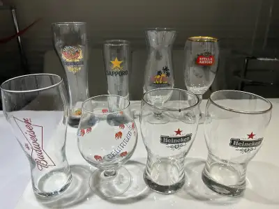 Beer glasses, set of 8 for $80., View more