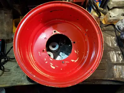 Used Polaris Rim Manufacturer: Polaris OEM Part Number: Part: RIM ,WELD. Measured specs: Bolt patter...
