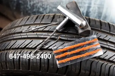 Fast flat tire fix, whether your stuck on the road or in your driveway, Fast service!! Call or text!...