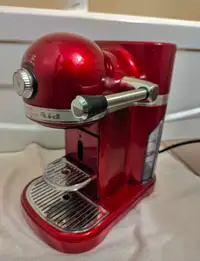 Kitchen Aid Nespresso Coffee Machine fire hot red