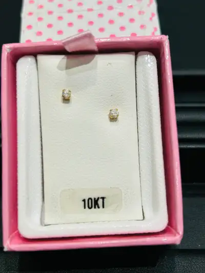 10K Diamond Studs for Children, View more