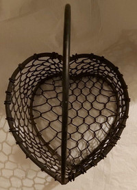 Decorative Metal HEART Basket