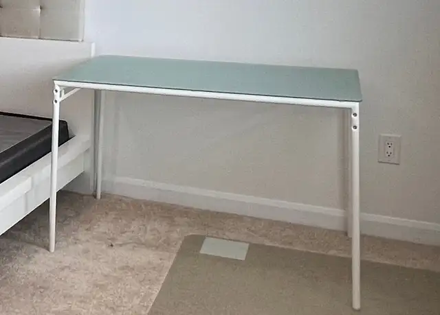 Glass top desk L 43’-W 30’ for study or dining table in Desks in Ottawa - Image 2