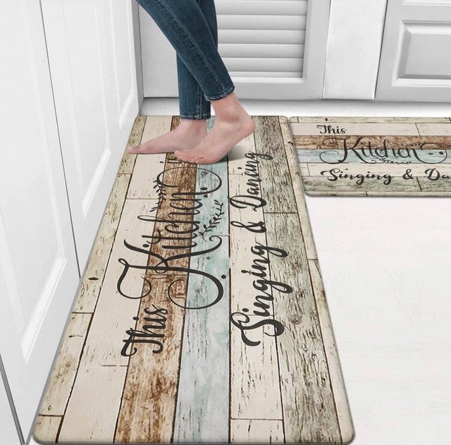 HEBE Rustic Farmhouse Anti Fatigue Kitchen Mats in Rugs, Carpets & Runners in Hamilton