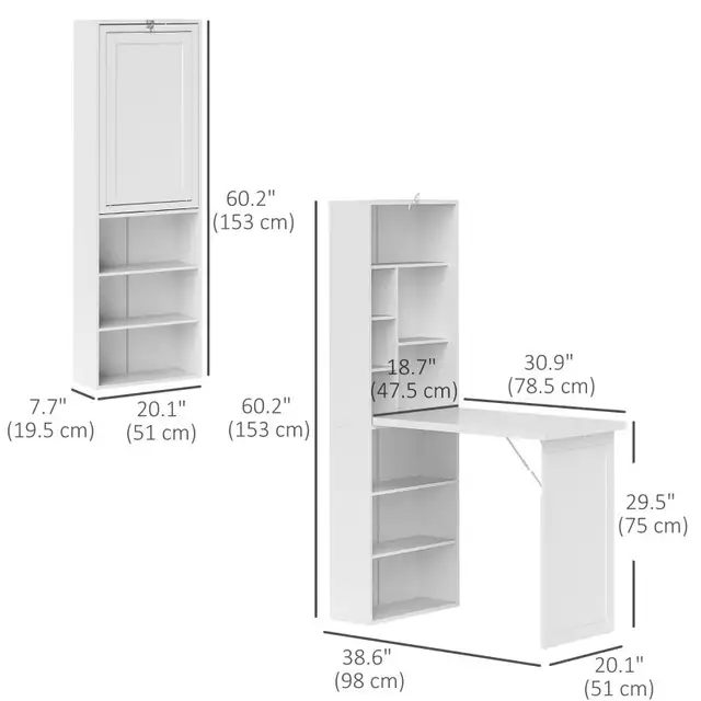 Wall mount Fold-out Convertible Office Desk  in Desks in Markham / York Region - Image 4