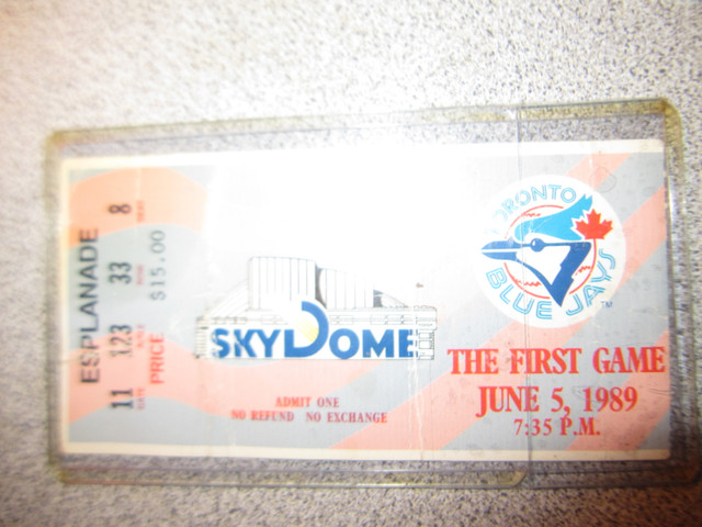 Toronto Blue Jays First Game Skydome Ticket 1989 Baseball in Arts & Collectibles in City of Toronto - Image 2