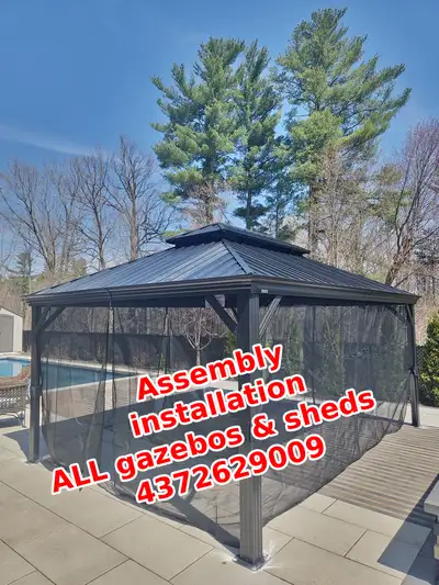 gazebo -shed -assembly pricereasonableexperiste - installation, View more
