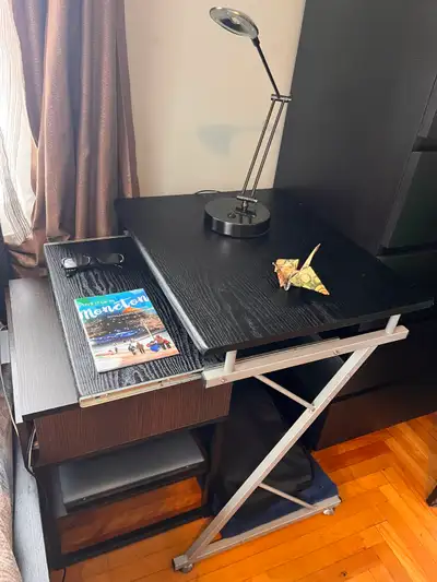 Compact Black Computer Desk - Table -Z-Frame Design - Perfect, View more