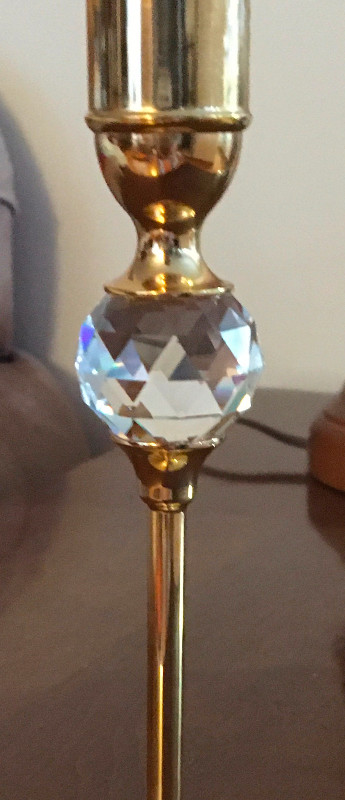 Valerio Albarello Gold Plated Swarovski Crystal Candlestick in Arts & Collectibles in Grande Prairie - Image 2