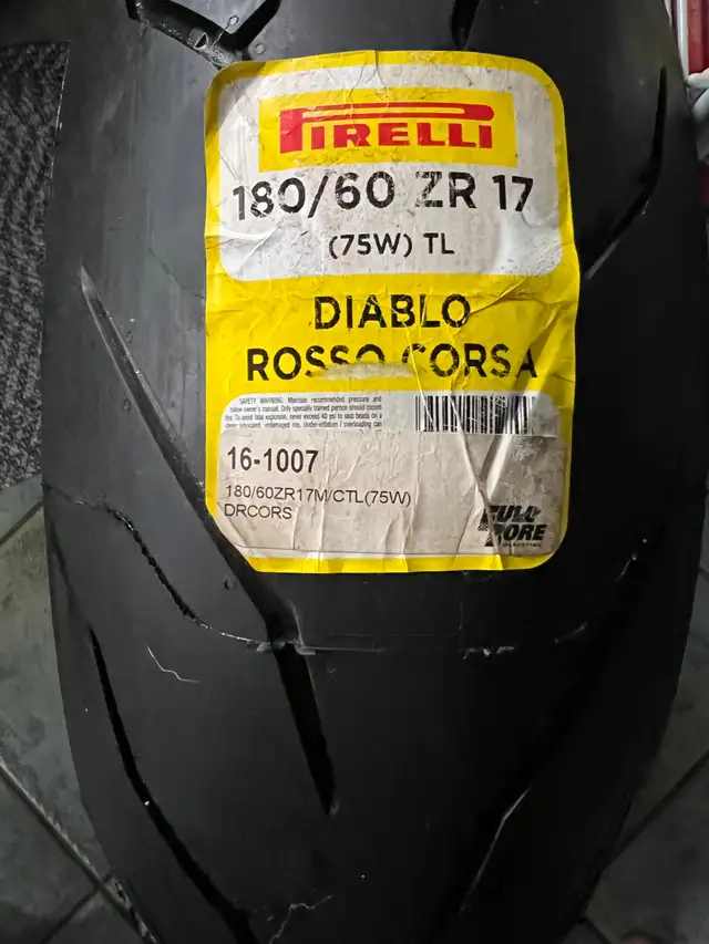 New Pirelli Diablo Rosso Corsa 180/60 17 W75 rear tire in Motorcycle Parts & Accessories in Mississauga / Peel Region - Image 2