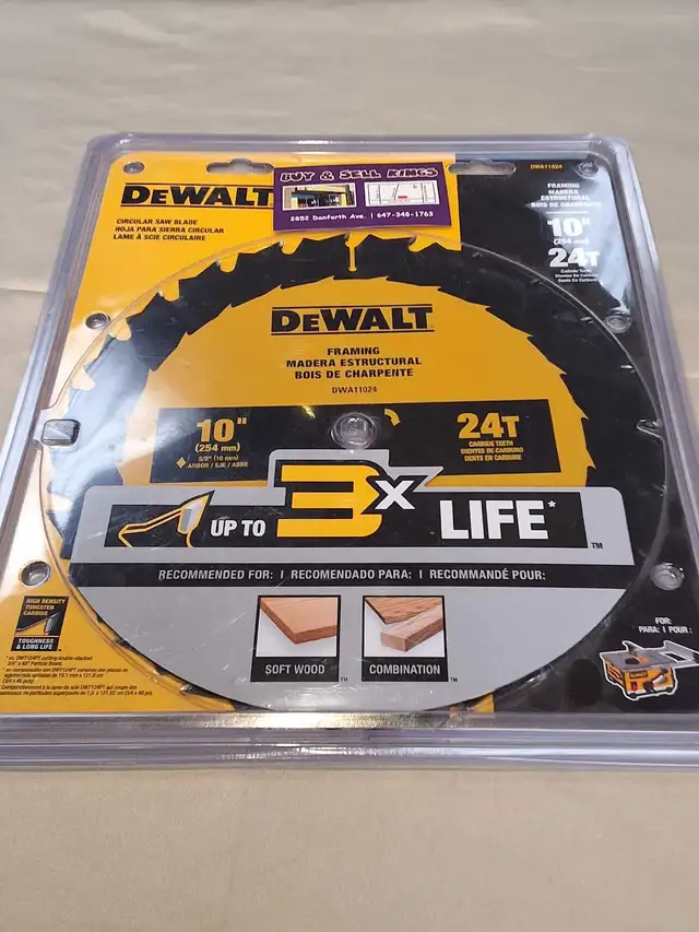 Dewalt DWA11024 10" Wood Saw Blade Mitre Saw Table Saw. *NEW* in Power Tools in City of Toronto - Image 2