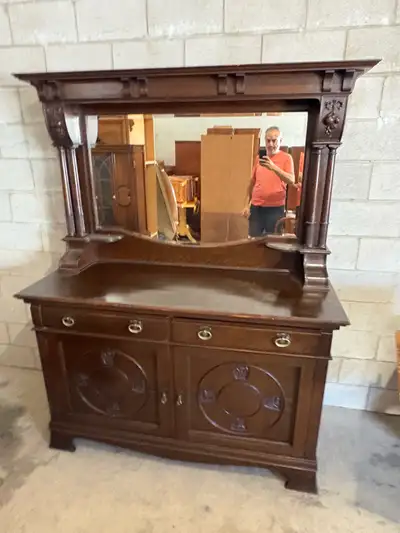 Free delivery Antique Oak Sideboard made in England, View more