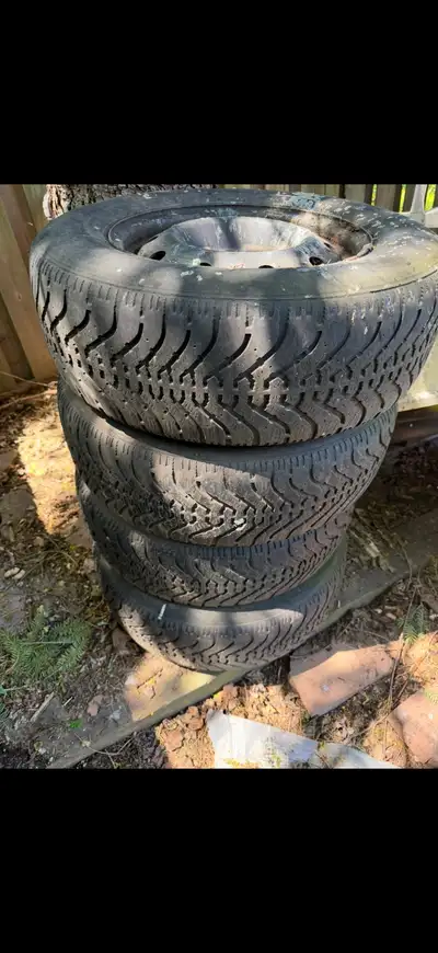 4 Tires with Rims Set - P215/70 R12 - All Tires and Rims Included 4 Tires with Rims Set - P215/70 R1...