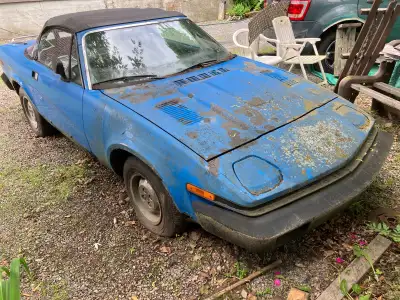 1980 Triumph TR7 convertible (drophead) 88, 000 km Has much rust Not running Has been stationary for...