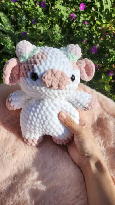 Strawberry Cow - Crochet plushie