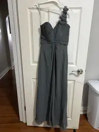 Charcoal bridesmaid dress 