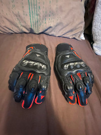 Dainese Steel Pro In Gloves - Black/Fluo-Red - Size 8.5M