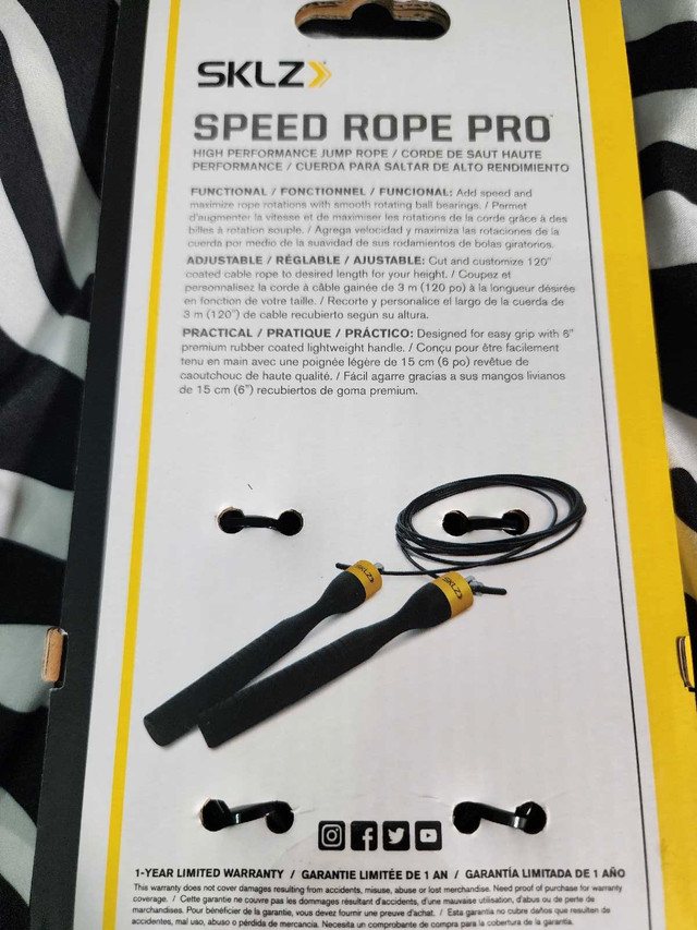 sklz jumping speed rope pro in Exercise Equipment in Gatineau - Image 2