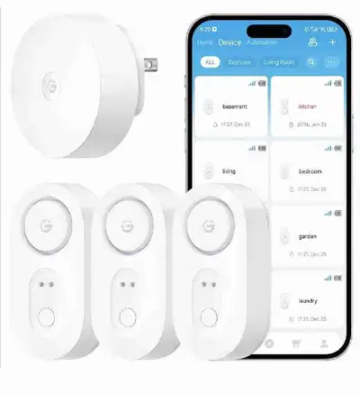 GoveeLife Upgraded smart Water Leak Detector 1s with 1804ft Ultr, View more