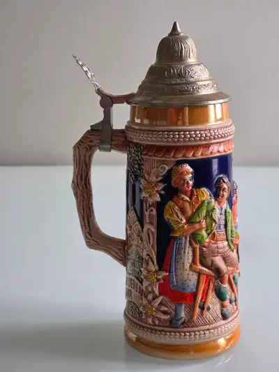 26 01 28 StoNE g9 GERZ West Germany Stein 9 ½” Tall Estate sale find of a 9 ½” tall GERZ West German...