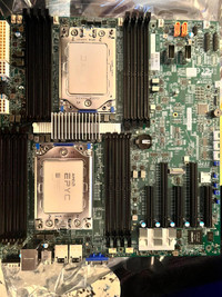 (64 core / 128 thread) AMD 2x Epyc 7551, new motherboard 