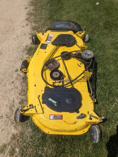 Good deck off of X340 spindles good, idlers n belts good ,new blades ready to cut 519 580 7552